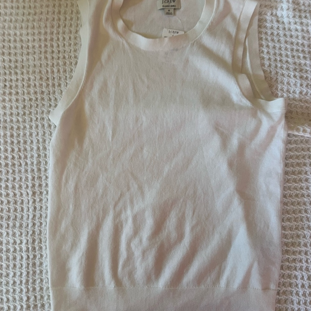 J. Crew Women's White Shell Tank Top NWT
